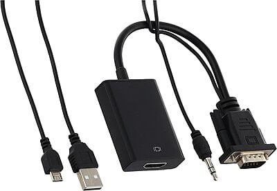 Usb audio input vga to hdmi converter cable