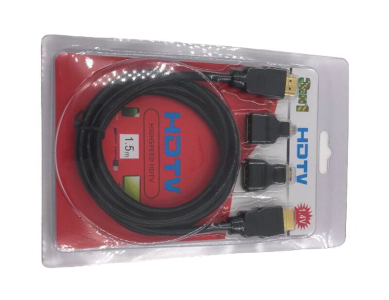 1.5M 1.4V High Speed 3 in 1 HDMI TO Mini Micro Cable Adapter Converter 1.5M 1.4V High Speed 3 in 1 HDMI TO Mini Micro Cable Adapter Converter
