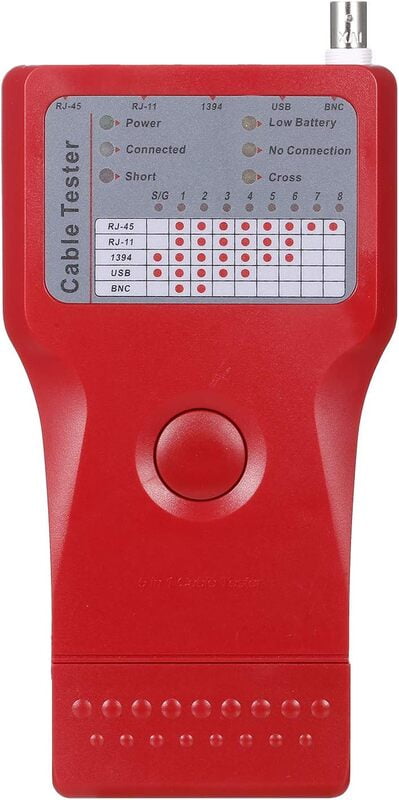 5-In-1 Multi-Functional Network Cable Tester RJ45 RJ11 UTP STP BNC Cable Tester 1394 Line Tester 5-In-1 Multi-Functional Network Cable Tester RJ45 RJ11 UTP STP BNC Cable Tester 1394 Line Tester