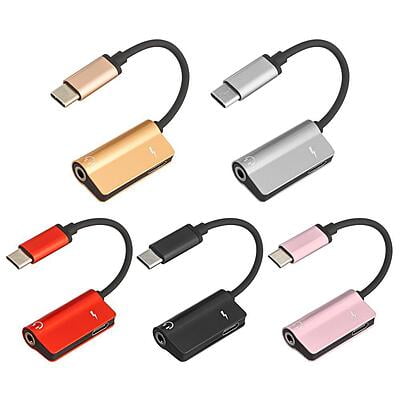 Type C Earphone Adapter Charge Audio 2 In 1 AUX Audio Line Headphone Splitter